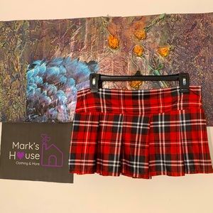 Plaid Red, White, Black Short Skirt.